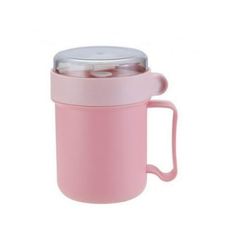 THERMAL CUP Thermos GLASS with LID Coffee MILK The HOT Container