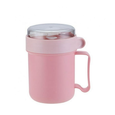 

500ml Lunch Box Portable Food Thermal Insulated Container Breakfast Cup Leak-Proof Soup Milk Thermos Bottle Tumblers With Spoon