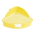 thumbnail image 3 of Caja de arena para conejos, caja de inodoro de esquina, jaula, caja de cama para inodoro, suministros para mascotas para conejitos, animales pequeños, , AMARILLO, 3 of 8