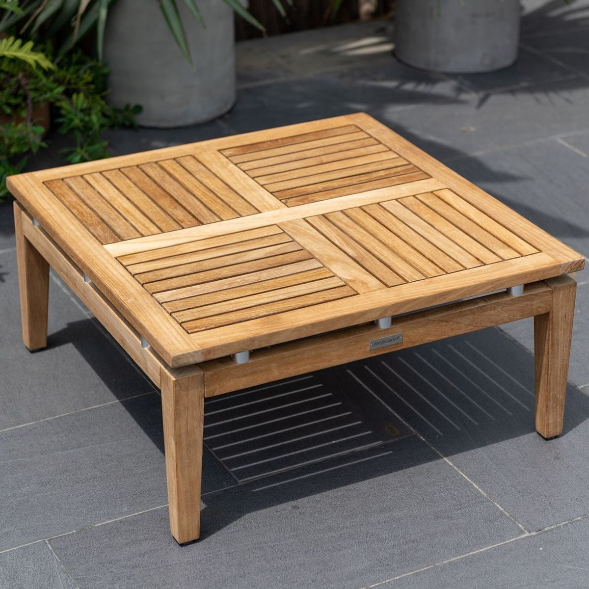 Amazonia Trieste, 100% FSC Certified Teak, Outdoor Patio Square Coffee Table