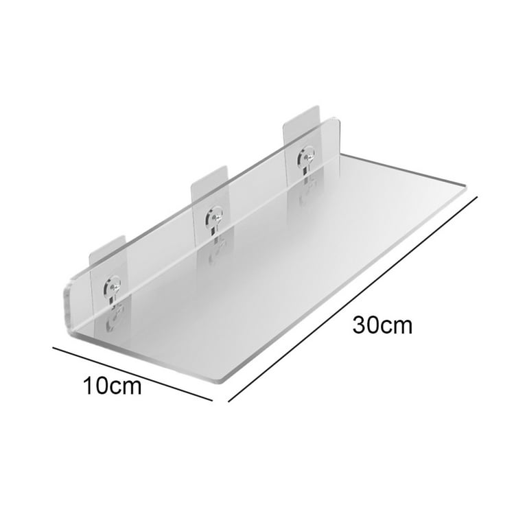 Floating Shelf No Drill Adhesive Wall Shelf Set of 2, Floating Shelves  Damage-Free Expand Wall Space for Living Room, Bathroom, Gaming Room,  Office - 30*10cm 