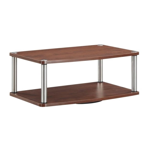 Convenience Concepts Designs2Go Two Tier TV Swivel in Cherry Wood Finish