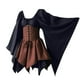 thumbnail image 5 of Disfraces de mujer Vestidos de corsé de manga larga retro gótico Vestido de manga larga con cuello redondo a media pantorrilla Pompotops hdfakjf5053, 5 of 7