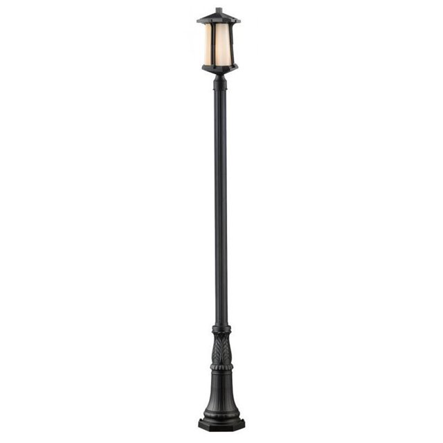 Z-Lite Harbor Lane 1 Light Outdoor Post Light in Black