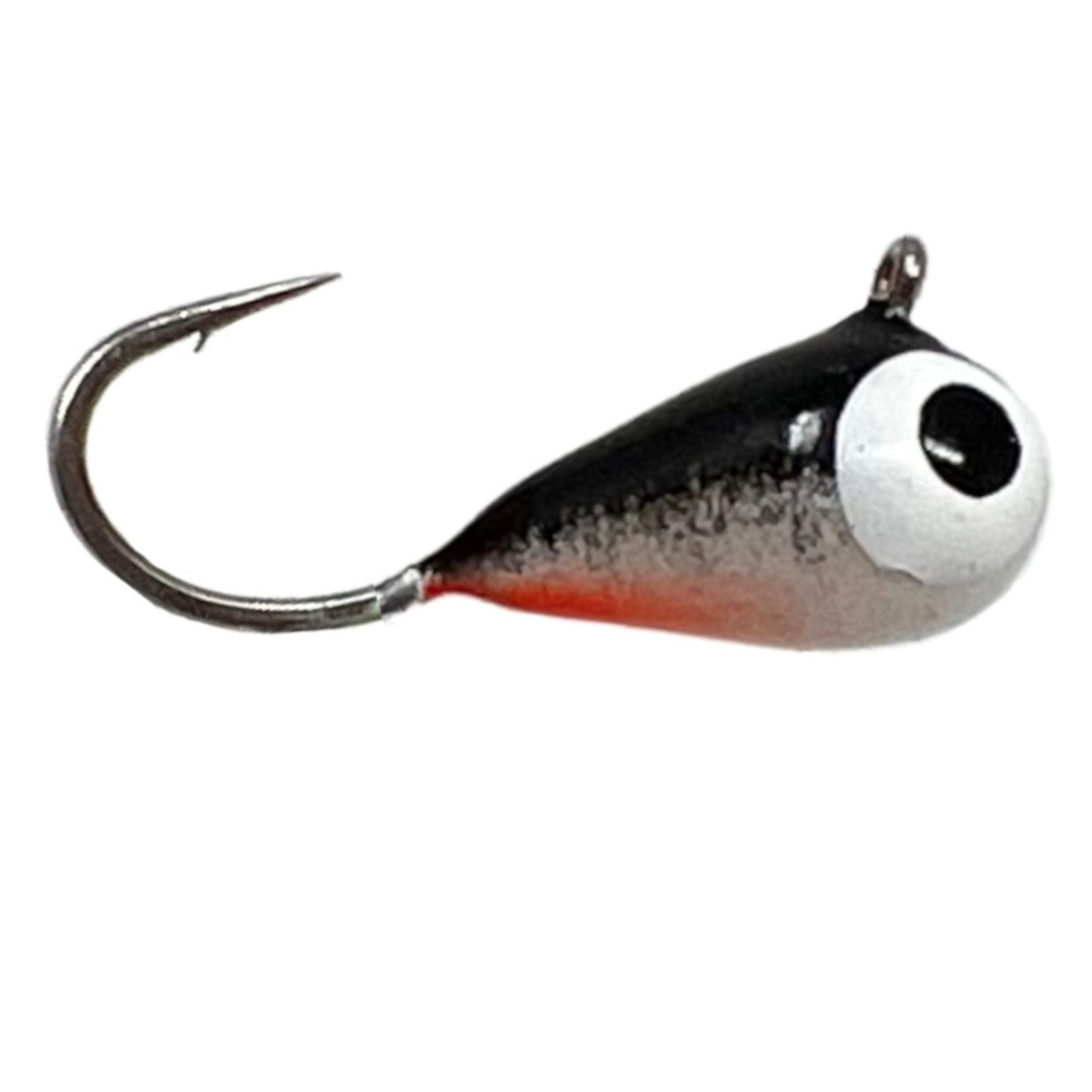 UV Glow Tungsten Ice Fishing Jigs – 5-Pack For Crappie, Perch & Bluegill (5mm, Burnt Wonderbread) - View #11