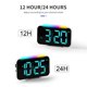 thumbnail image 5 of Reloj de Pared Digital Xihbxyly RGB Temp Fecha Semana 12/24 H 2 Alarmas, 5 of 7