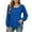 *Blue, variant on VBVC Women's Long Puff Sleeve Button Blouses , Ladies Casual Square Neck Tunic Tops , Dressy Work Shirts For Women, *White , Large