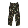 thumbnail image 6 of Uemuo Moth And Flowers Pattern Men's Wide Leg Palazzo Lounge Pants with Pockets Light Weight Loose Comfy Casual Pajama Pants-, 6 of 9