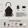 thumbnail image 3 of Baguery Gothic Horror Haunted House Crossbody Bag - Spooky Blood-Red Glow PU Leather Handbag, Halloween Cosplay Accessory for Women, 3 of 9
