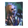 thumbnail image 3 of Manta de franela suave y cálida de la película de terror Beetlejuice para cama, sala de estar, picnic, viajes, hogar, sofá, 3 of 5