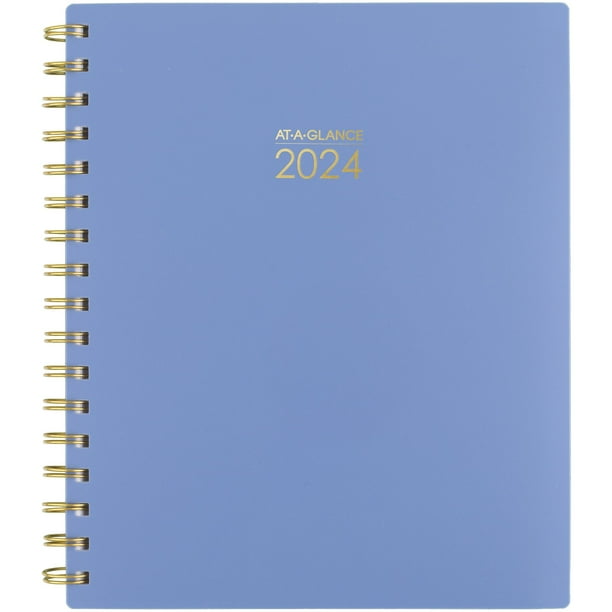 ATAGLANCE Harmony 2024 Weekly Monthly Planner Blue Medium 7 x 8 34