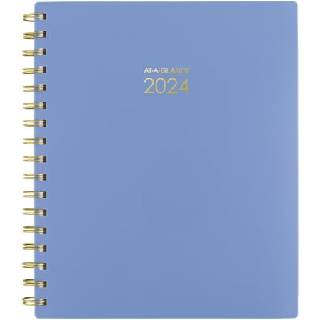 AT-A-GLANCE Harmony 2024 Weekly Monthly Planner Blue Medium 7 x 8 34 - Weekly
