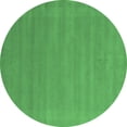 thumbnail image 1 of Ahgly Company Indoor Round Abstract Emerald Green Contemporary Area Rugs, 4' Round, 1 of 4