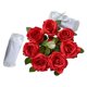thumbnail image 5 of Adorno para coche de boda, ramo de flores artificiales, decoración de espejo, adorno para coche de novia Rojo, 5 of 9