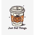 thumbnail image 4 of Just Fall Things Pumpkin Spice Latte Youth White Crew Neck Short Sleeve Tee-Small, 4 of 4