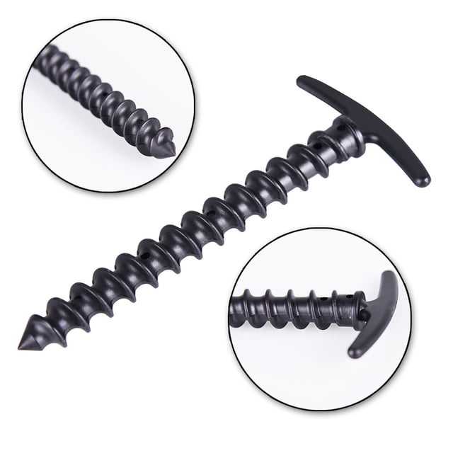 10 unidades/paquete de clavijas para tienda de campaña al aire libre, clavos de tierra, estacas de anclaje de tornillo, clavijas, estacas para tienda de campaña, alfileres, accesorios para tienda ZefeiWu 8390613001849