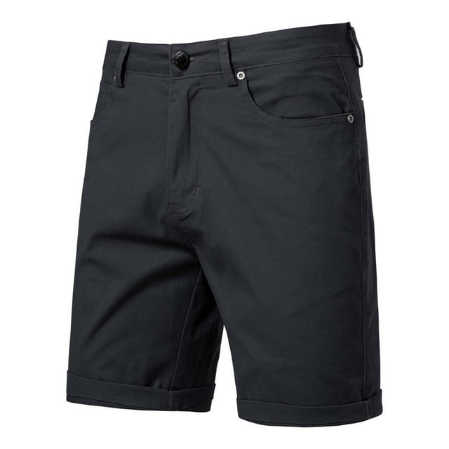Ceisia Gift Men's All-Season Casual Shorts - Solid Color Elastic Waist Straight Tube Slim Linen Breathable Work Pants
