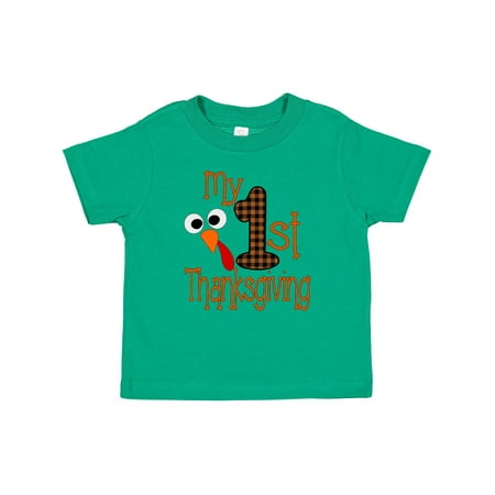 

Inktastic Plaid 1st Thanksgiving Turkey Gift Baby Boy or Baby Girl T-Shirt