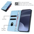 thumbnail image 4 of Wallet Leather Case For Samsung Galaxy S25 Edge 5G 6.7",with Card Holder, Shockproof ,Kickstand ,Embossed Multifunctional Magnetic Phone Case,Blue,For Galaxy S25 Edge 5G, 4 of 7