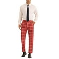 thumbnail image 2 of Lars Amadeus Plaid Dress Pants for Men's Business Slim Fit Flat Front Checked Trousers, 2 of 4