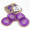 Purple w/Gold Edge, variant on Modern Home Set of 4 Natural Agate Stone Coasters - Purple w/Gold Edge