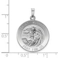 thumbnail image 2 of 14k White Gold Saint Michael Medal Pendant, 2 of 3