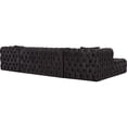thumbnail image 3 of Meridian Furniture Coco Black Velvet 3pc. Sectional, 3 of 4
