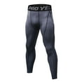 thumbnail image 1 of Mens Track Pants Four Seasons Breathable Exercise Tight Stretch Basketball Base Training Compression Pants Pantalon Survetement Homme Grey XL, 1 of 4
