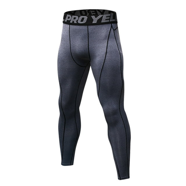 Men's Four Seasons Simple Exercise Compression Pants - Fitness Running Stretch Basketball Base Training - Polyester - Solid - All Sizes