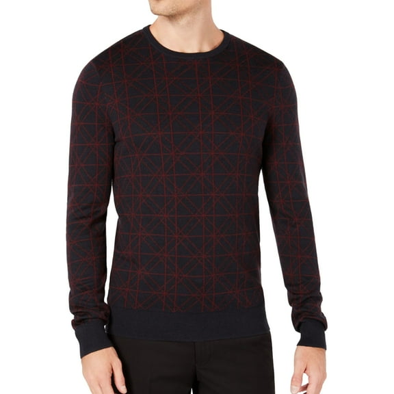 Ryan Seacrest Mens Geometric Pullover Sweater, Blue, XX-Large