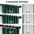 thumbnail image 2 of HPD Half Price Drapes Empire Green Italian Faux Linen Room Darkening Curtains with Rod Pocket - 1 Panel - Window Curtains for Living Room & Curtains for Bedroom, 50W X 108L, 2 of 10