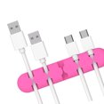 thumbnail image 4 of Matsuzay Devanadera de Cable de silicona, soporte de enchufe, Cable de escritorio de gestión, Cable USB, de datos, organizador de almacenamiento Electrónica Rosa roja, 4 of 5