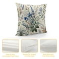thumbnail image 4 of JEUXUS Spring Wildflowers Butterfly Green Wild Flower Plant Zipper Closure Plush Pillowcase White, 4 of 5