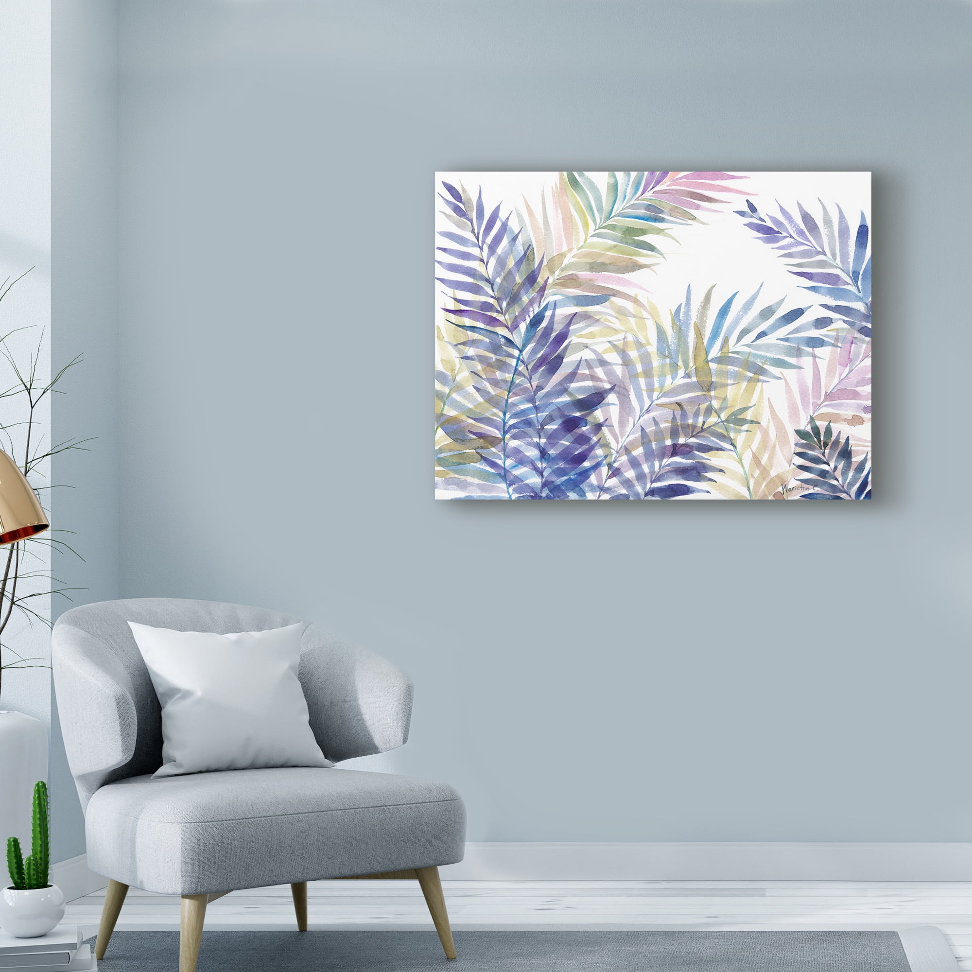 Trademark Fine Art 'Tropical Leaves' Canvas Art by Marietta Cohen Art And Design