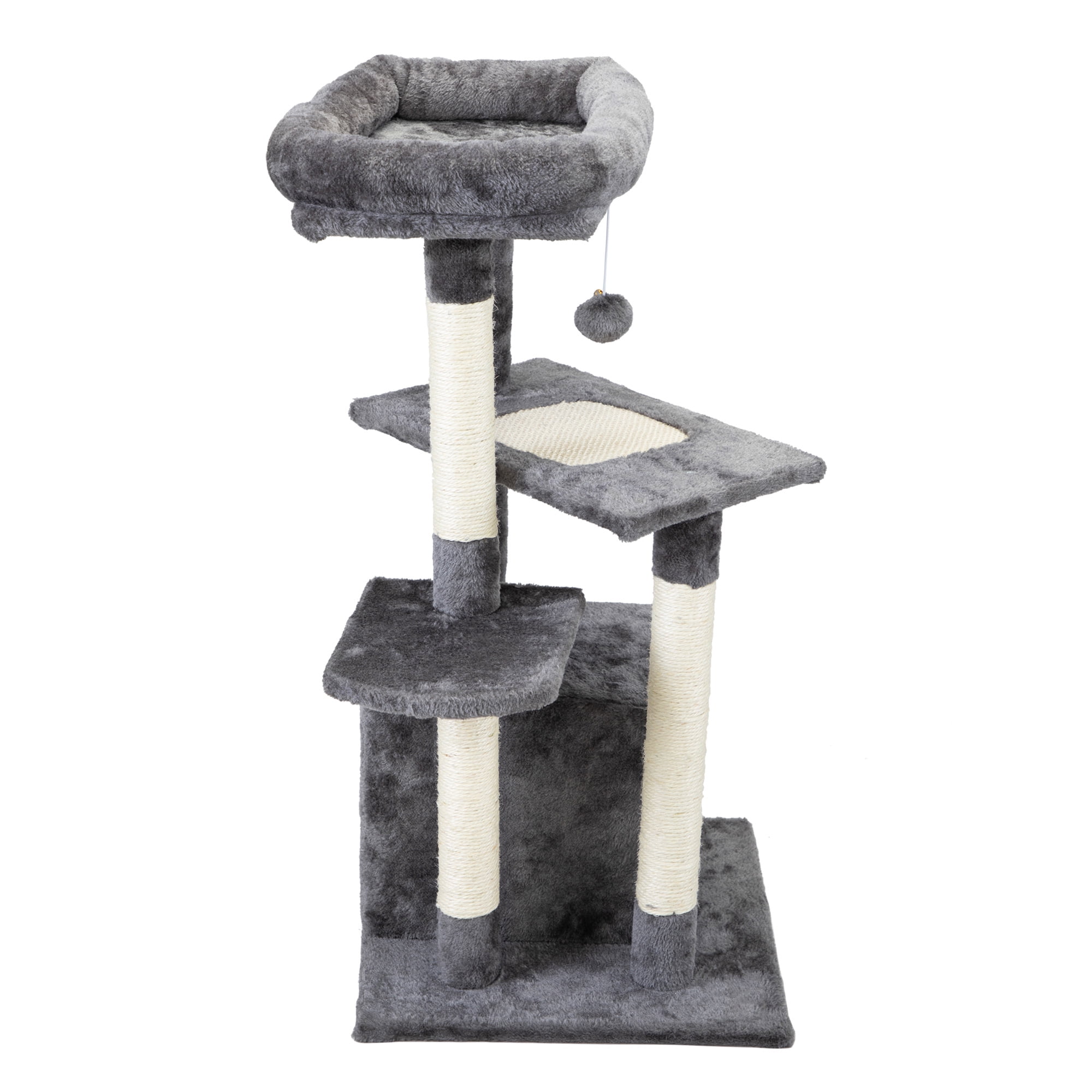 Kepooman Cat Tree Cat Tower Cat Condo Sisal Scratching Posts with Jump Platform Cat Furniture Activity Center Play House, Light Gray Kepooman Cat Tree Cat Tower Cat Condo Sisal Scratching Posts with Jump Platform Cat Furniture Activity Center Play House, Light Gray