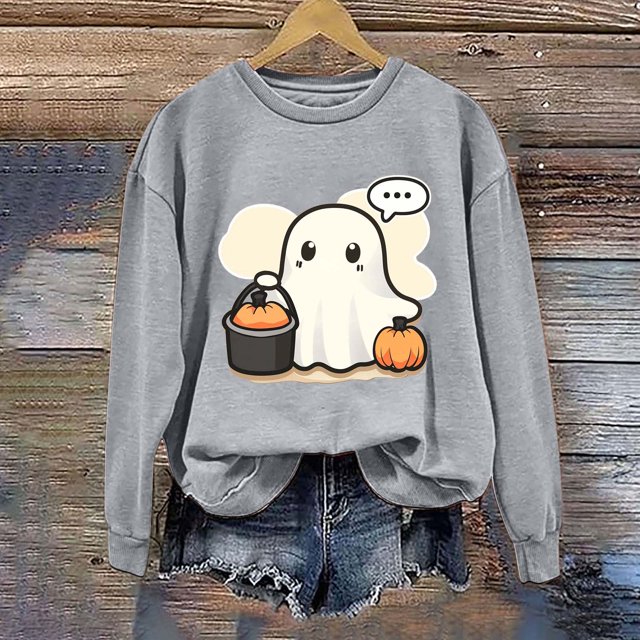 ZZwxWA Ma Commande Chandail en Molleton Col Rond Imprimé Halloween Manches Longues Chandail en Molleton à Capuche