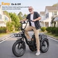 thumbnail image 6 of YareYi 3 Wheel Electric Bike for Adults, 500W Rated Foldable Electric Tricycle with Baskets, 18" Fat Tire E Trike with 48V 13Ah Battery, Up to 55 Mile, UL 2849 Certified, Black, 6 of 8