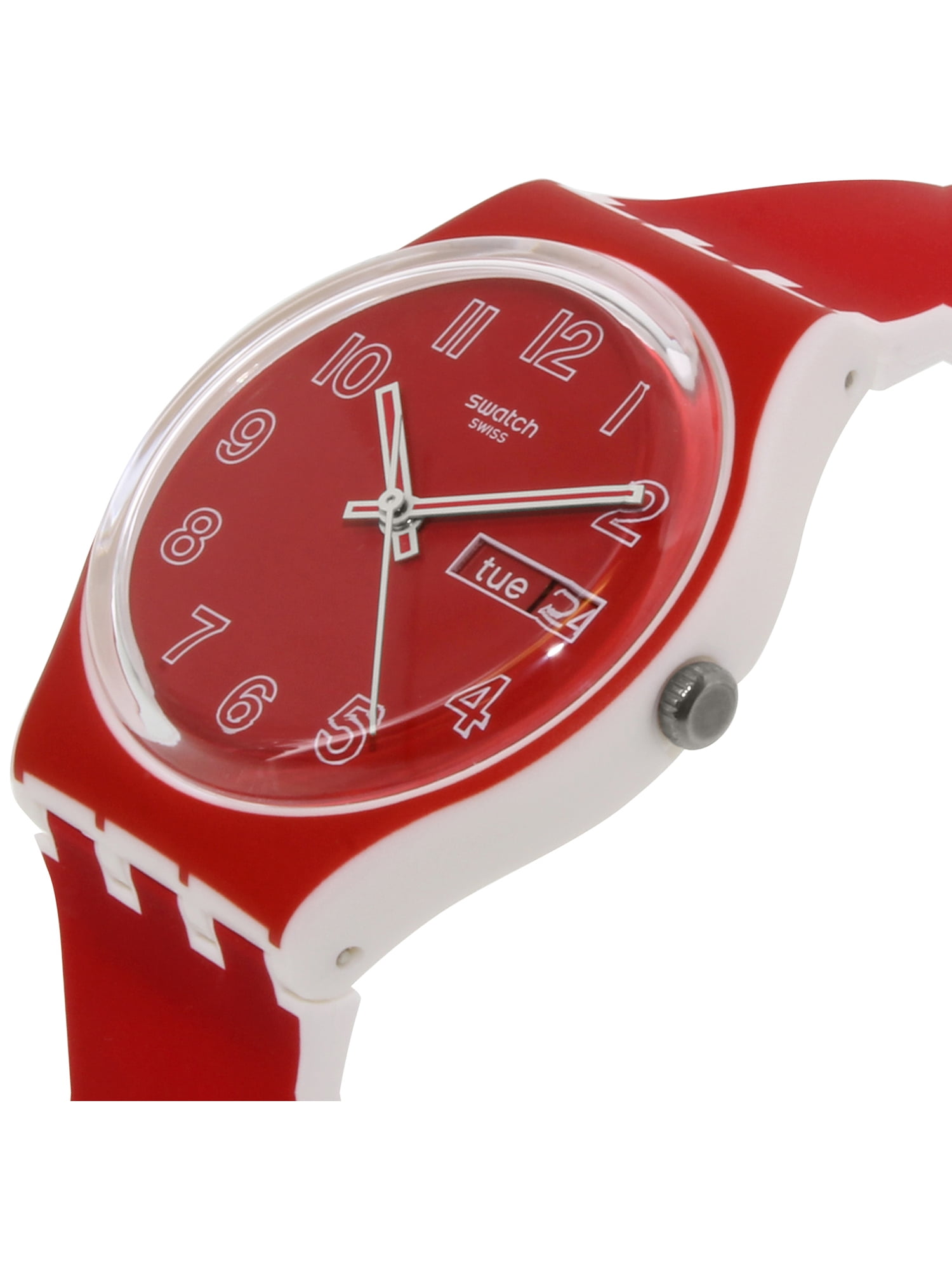 Swatch Women's Originals GW705 Red Silicone Swiss Quartz Fashion Watch -  Walmart.com