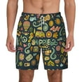 thumbnail image 2 of Goofa Colorful Hippie Printed Men's Swim Trunks Board Shorts Quick Dry Mens Swimming Trunks with Compression Liner,Breathable Fit Hawaii Beach Shorts-Large, 2 of 9