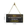 thumbnail image 7 of Please Do Not Summon Demons In The Bathroom 5x10 Hanging Plus Wall or Door Sign | Funny Restroom Home Décor, 7 of 7