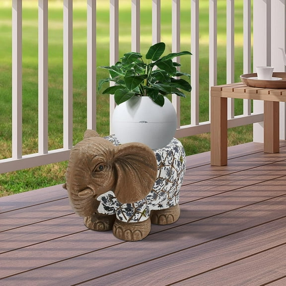Garden Stool, 1Pcs Decorative Garden Stool, Elephant Garden Stool, Side Table, Plant Stand, Ceramic Indoor Outdoor Garden Stool, for Living Room, Bathroom, Garden, Homes, Parks, School, Patio