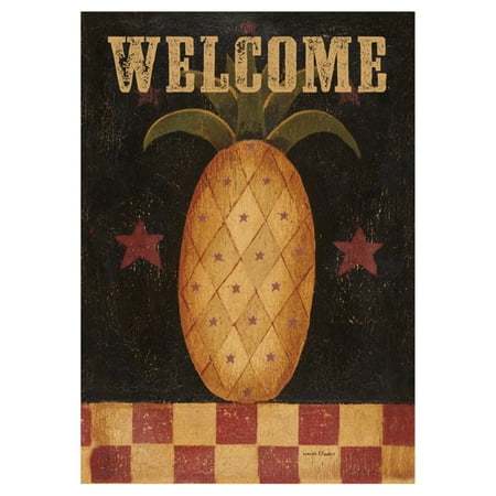 Pineapple Welcome House - Toland Home Garden Americana Pineapple Flag