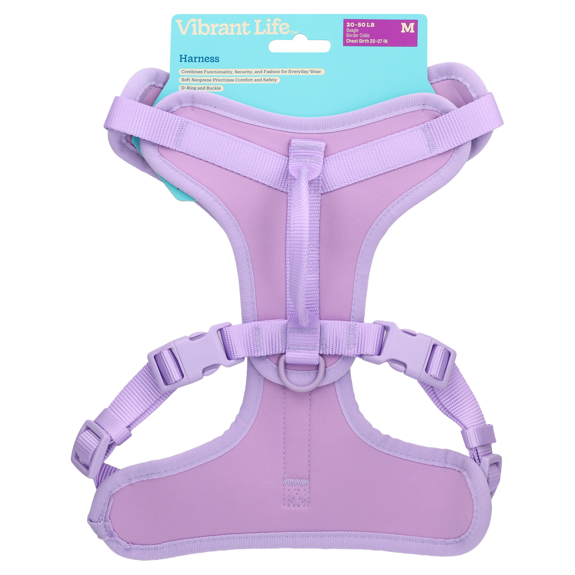 Vibrant Life Neoprene Comfort Control Dog Harness, Lavender, Medium photo 7