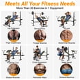 thumbnail image 3 of Weight Bench,Blacksmith 6-in-1 Adjustable 1100 lbs Load Bearing Weightbench Set with Squat Rack, Leg Developer, Preacher Curl, Butterfly Arms, 3 of 9