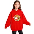 thumbnail image 1 of Long Sleeve Top, Christmas Printed Hooded Pullover, 1 of 6