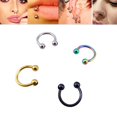 thumbnail image 4 of Anillos Falsos Para La Nariz, Aro Con Clip, Joyería Para El Tabique De Acero Inoxidable, Clip Para La Nariz Sin Perforación, Anillo De Moda Para La Nariz Para Mujer 20 Piezas seitruly AP005787-00, 4 of 6