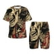 thumbnail image 1 of Balery Gothic Eastern Floral Skull Conjunto de Pijama Infantil de Manga Corta con Estampado – Ropa de Dormir de Algodón Suave-X-Large, 1 of 5
