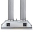 thumbnail image 4 of Benjara BM223650 120W Metal Desk Lamp with Fabric Conical Shade & Ribbed Body, White, 4 of 5