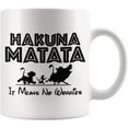 thumbnail image 2 of Hakuna Matata, It Means No Worries, Animal Kingdom Mug, 11 Oz Novelty Coffee Mug/Cup, White, 2 of 4