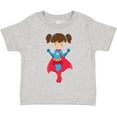 thumbnail image 3 of Inktastic Superhero Girl, Cute Girl, Brown Hair, Red Cape Girls Toddler T-Shirt, 3 of 5
